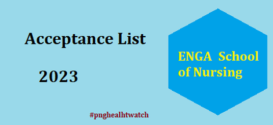 Enga School Of Nursing Acceptance List 2023